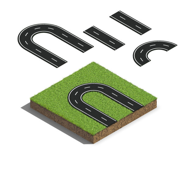 地下地球隔离白色背景的立方体地面截面图片下载