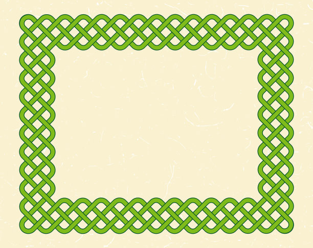 绿色凯尔特风格框架图片下载