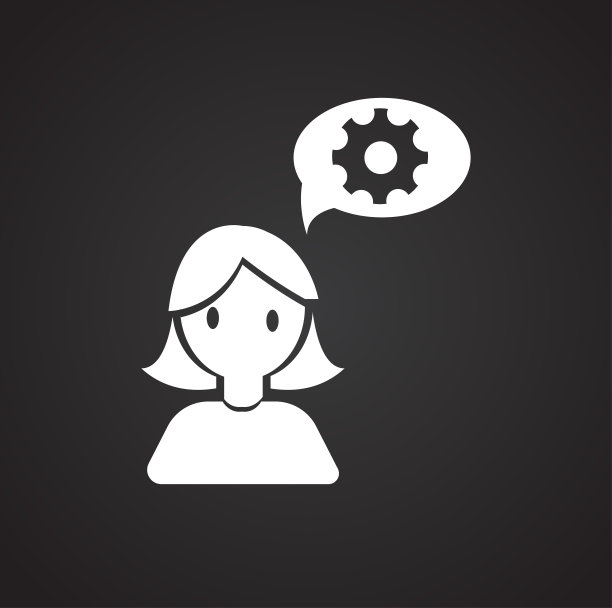 同事思考黑色背景的web或应用程序使用图片下载