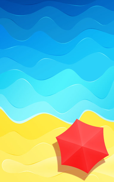 夏日海滩抽象背景。图片下载