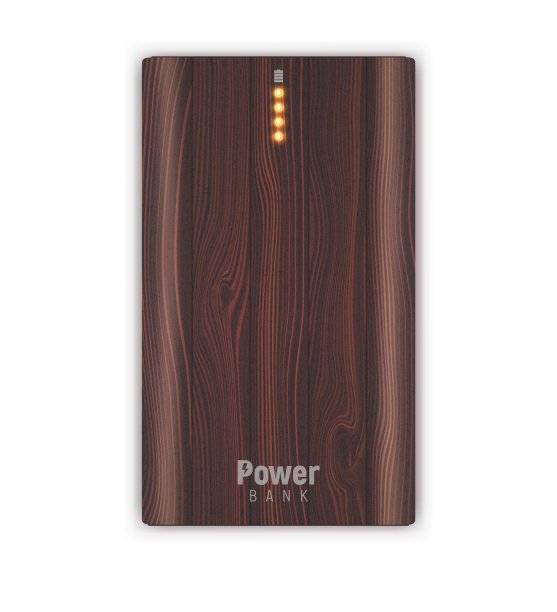 真实的电源银行隔离在白色背景图片下载