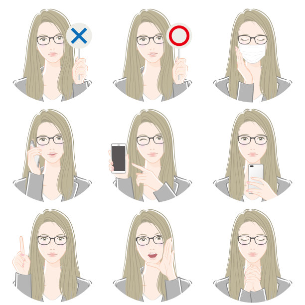 女人的各种表情图片下载