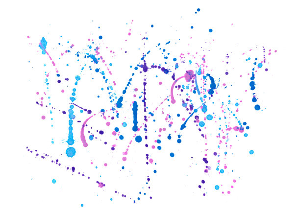 彩色水彩飞溅在白色的背景，白色的纸与彩色水彩手绘图片下载