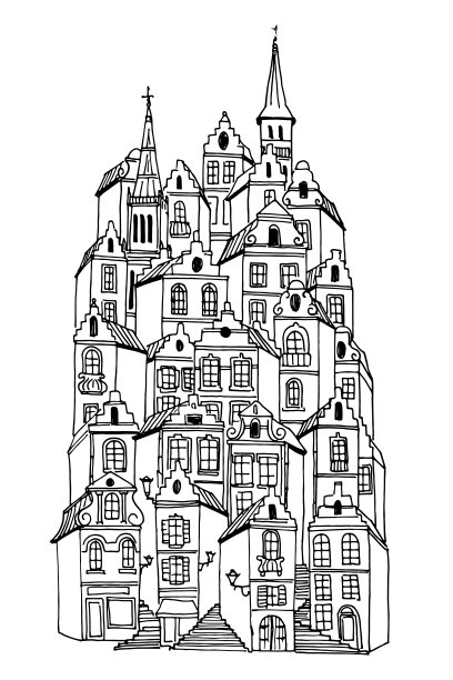 比利时布鲁日镇的建筑图片下载