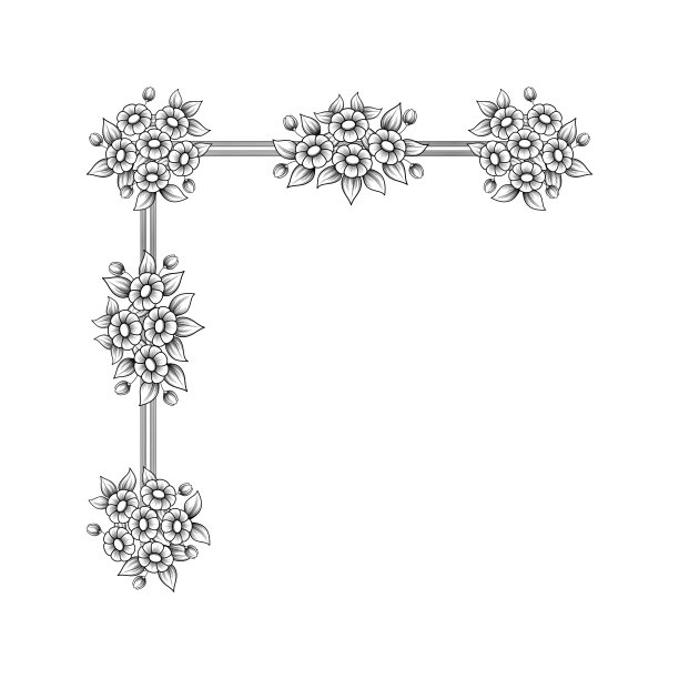 雏菊花角图案图片下载