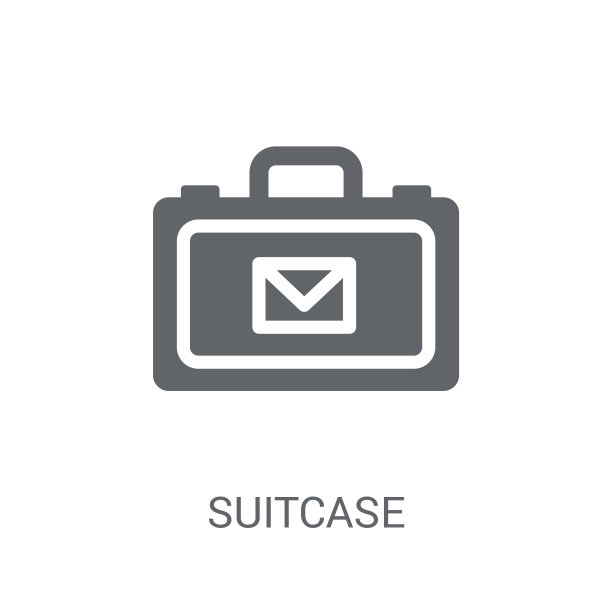 手提箱图标。时尚的手提箱标志概念从商业和分析收集的白色背景图片下载