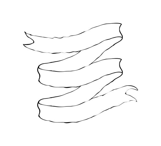 一套花丝带横幅。手绘矢量复古花横幅。素描墨水插图。旗帜与叶，花和鸟。图片下载