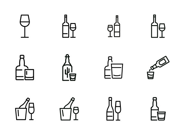 酒精和饮料图标图片下载