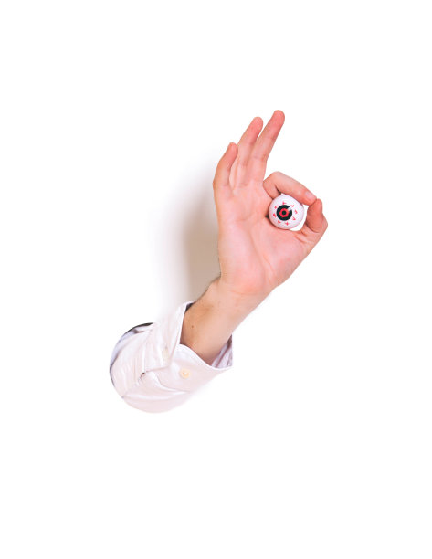 用手在白色的背景上写ok。创造性的最小概念。图片下载