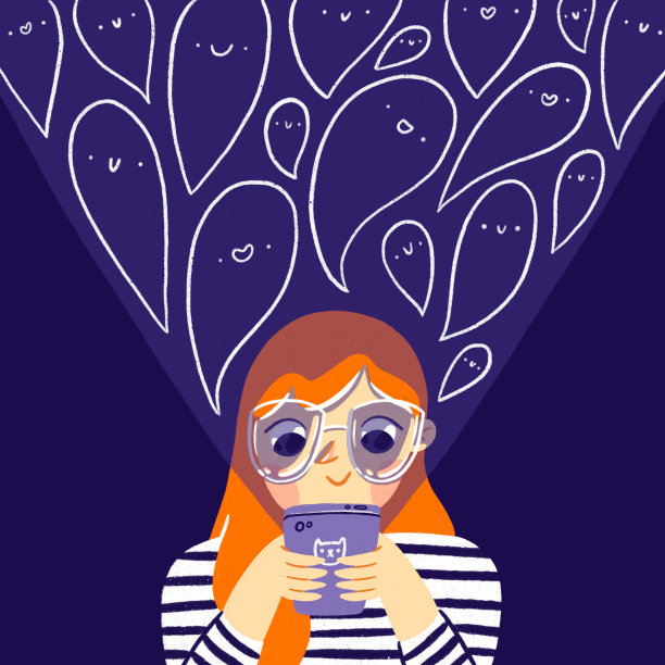 社交网络成瘾女孩图片下载