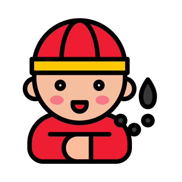 中国男孩向量，中国新年字符填充轮廓图标图片下载