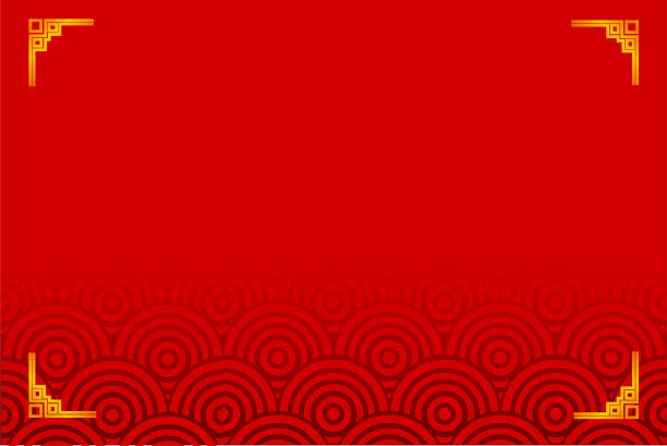 金色边框，中式风格，用于证书、标牌、背景等，红色渐变背景图片下载