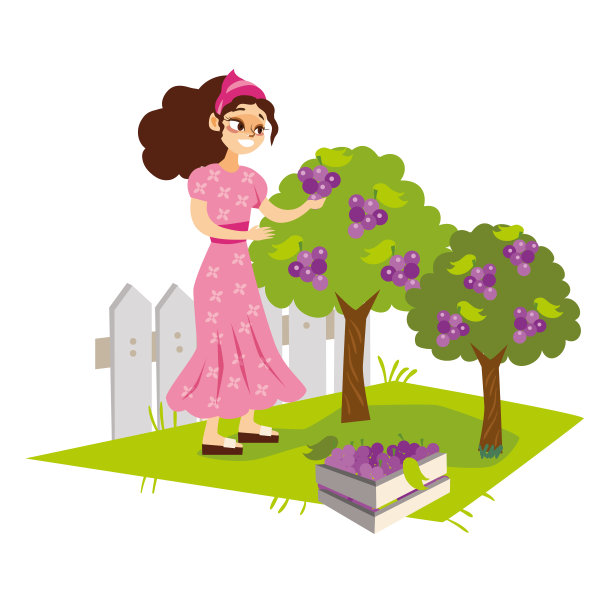 收获平板彩色海报图片下载