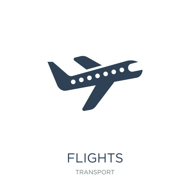 航班图标矢量在白色背景，航班时尚填充图标从运输收集，航班矢量插图图片下载