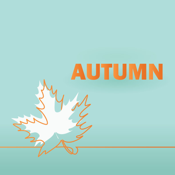 你好秋天的问候设计剪纸艺术风格在蓝色蜡笔背景eps 10。图片下载