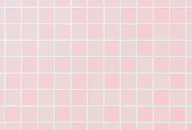 白色或粉色陶瓷墙和地砖抽象背景。为卧室的装饰设计几何马赛克纹理。图片下载