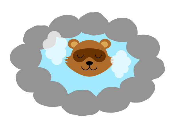 温泉里的浣熊狗图片下载