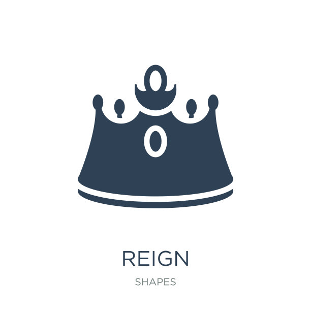统治图标矢量在白色背景，统治时尚填充图标从形状集合，统治矢量插图图片下载