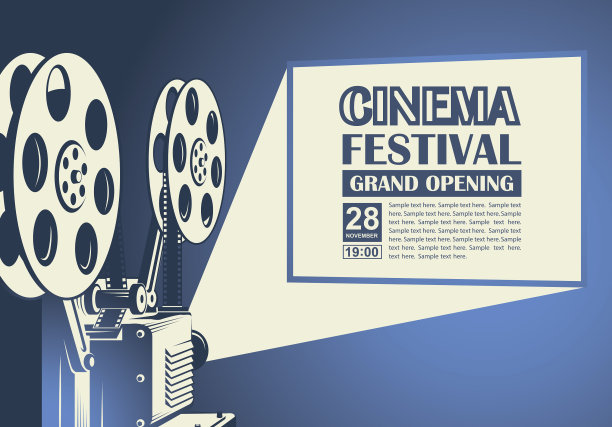 电影放映机的海报图片下载
