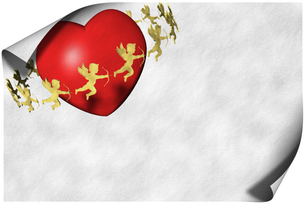 情人节贺卡- 3D插图图片下载