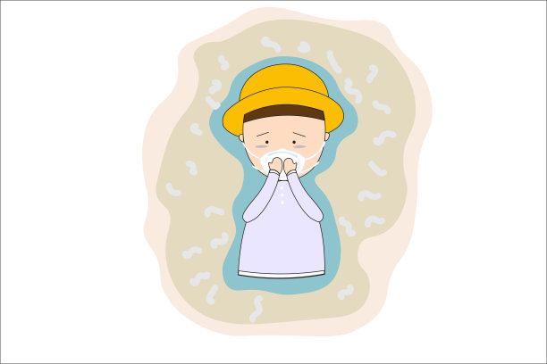 男人们戴上N95口罩，以防止城市空气污染PM 2.5的粉尘。如灰尘，烟雾和气味概念平面风格矢量插图环境影响。每股收益10素材图片