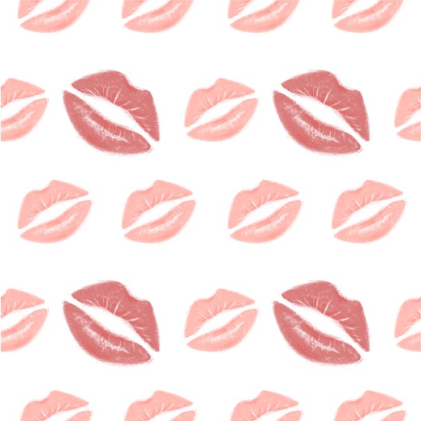 口红印印无缝图案，唇印为情人节商品设计，爱情告白，婚礼请柬，纸印，时尚纺织品，成人商店。接吻图案为浪漫的产品图片下载