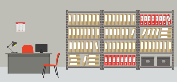 档案。存放文件的房间。档案管理员的工作场所图片下载