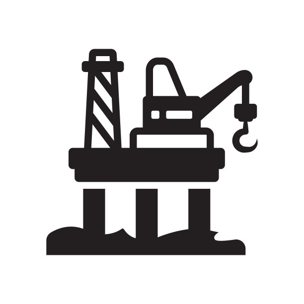石油平台图标。时尚的石油平台标志概念，白色背景来自工业收集图片下载