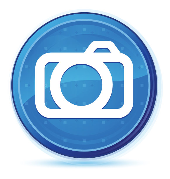 相机图标深蓝色prime圆形按钮图片下载