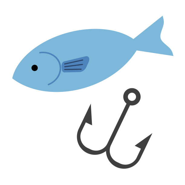 鱼和鱼钩图片下载