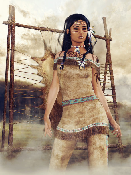 村子里的印第安女孩图片下载