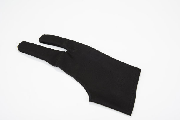 白色背景上的图形平板手套图片下载