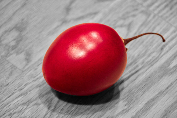 挂在木板上的蕃茄水果，黑白相间图片下载