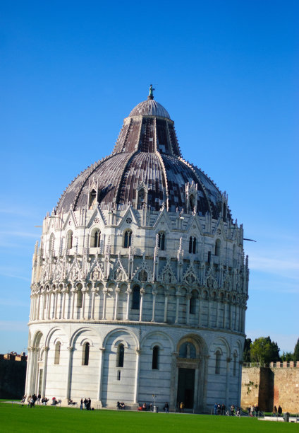 圣约翰巴蒂斯特罗的洗礼堂，在比萨，意大利图片下载