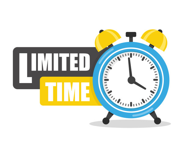 有限的时间在白色背景，矢量平面插图。图片下载