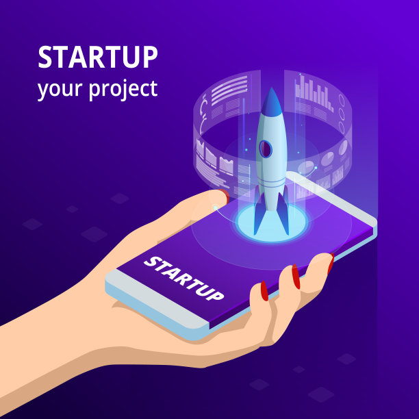 等距在线业务开始网页，横幅，演示，社会媒体概念。收入和成功。矢量商业信息图插图图片下载