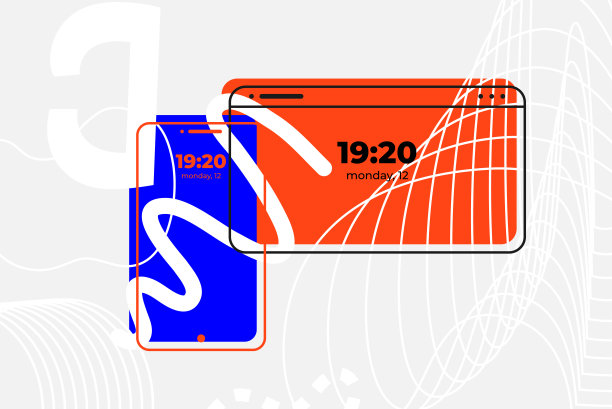 手机和笔记本电脑。UI UX设计。插图。概念图片下载
