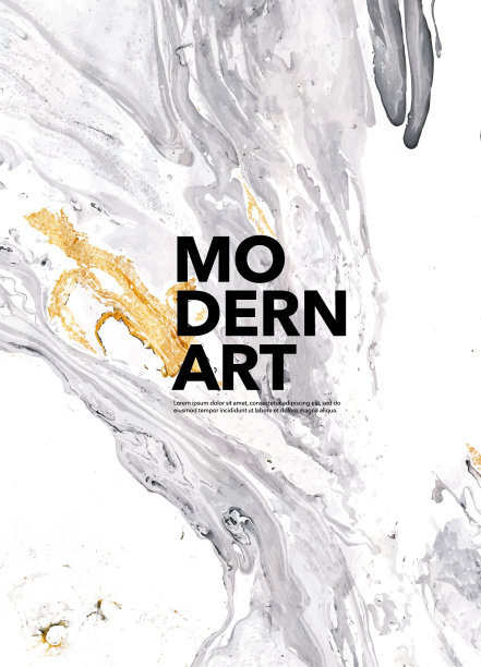 灰色，金色和白色大理石抽象背景。矢量装饰丙烯酸背景。海报和横幅模板。图片下载