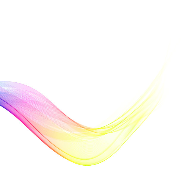 白色背景上的彩色矢量抽象波。摘要波背景。图片下载