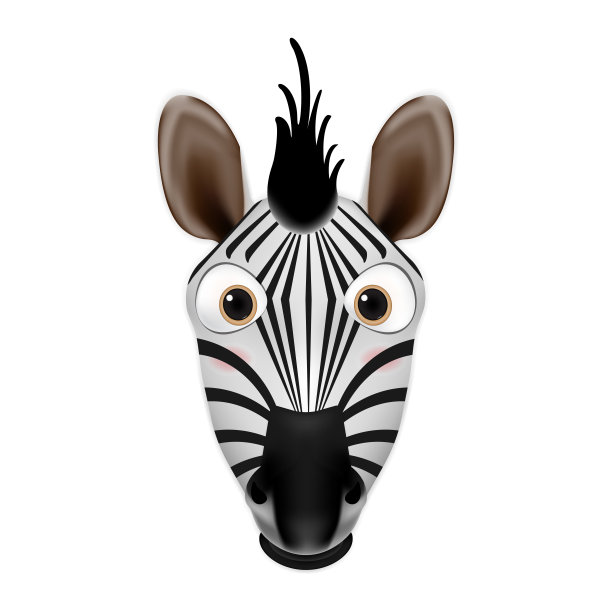 斑马头卡通矢量图片下载