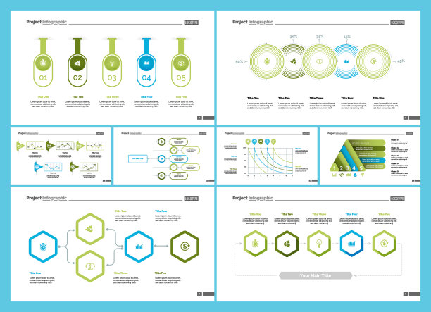 用于商业项目的信息图表设计集图片下载