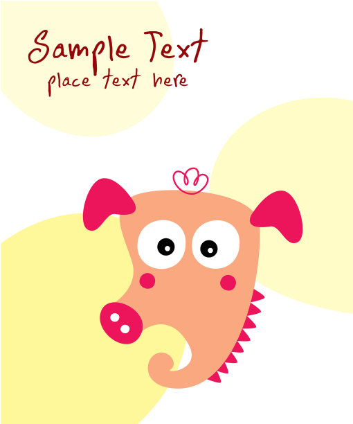 可爱的海马宝宝到来贺卡图片下载