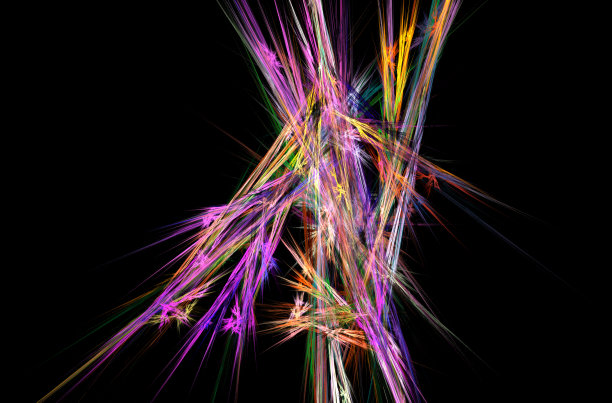 黄色、蓝色、粉红色的分形背景。幻想的分形结构。数字艺术。3 d渲染。计算机生成图像。图片下载