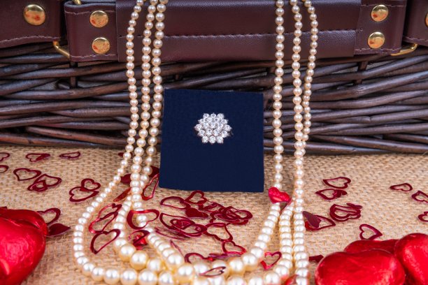 情人节礼物篮。图片下载