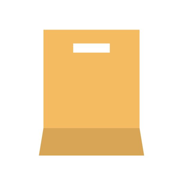 纸袋矢量插图，平面风格图标图片下载