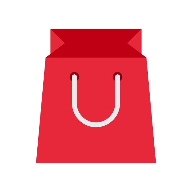 纸袋矢量插图，平面风格图标图片下载