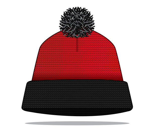 编织帽矢量模板图片下载