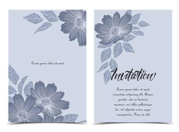 带叶的剪影花图片下载