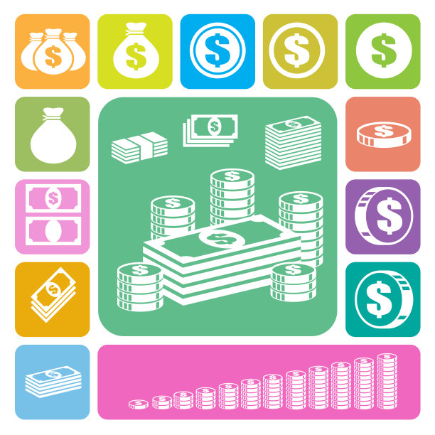 金融货币图标集图片下载
