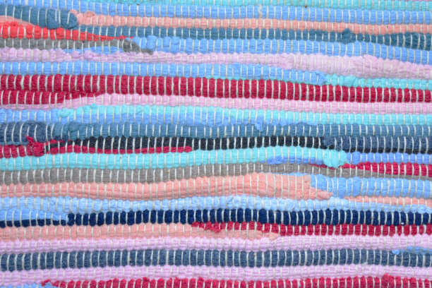 彩色编织地毯近距离抽象图片下载